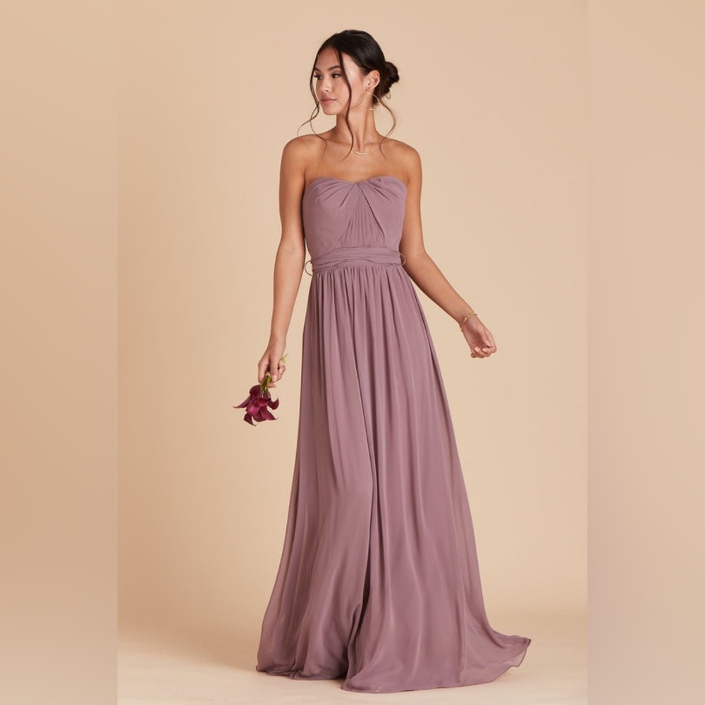Grace Convertible Dress in Chiffon Dark Mauve by Birdy Grey